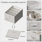 FHSQX 2 Pack Shoe Organizer for Closet,Fits up to 24 Pairs,Fabric Shoe Storage Bins,Large Shoe Box Storage Containers with Bottom Support for Shoes (Gray, (16.5 * 12.6 * 9.5) x1)