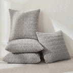 Fancy Homi 4 Packs Decorative Throw Pillow Covers for Living Room Couch Bed, Modern Farmhouse Boho Home Décor Accent Cushion Case, 16" x 16", Gray