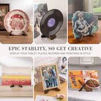 ANBOXIT 4.5 Inch Plate Stand Display - Wooden Picture Frame Holder, Decorative Table Top Easel