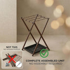 Folding Umbrella Storage Stand Rack Holder Organizer Bin for Entryway Home Commercial Office Décor with Drip Tray