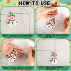 kockuu Christmas Ornaments for Tree Decorations, 36pcs Soft PVC Hanging Ornaments Snowflake Gingerbread House Snowman for Christmas Tree Gift Box, Winter Holiday Party, Home, Office Decor