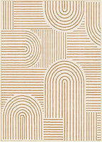 Lahome Abstract 10x14 Area Rugs for Living Room Bedroom, Soft Large Washable Rugs, Ultra-Thin Non-Slip Modern Dining Room Rug Non-Shedding Accent Carpet for Office, Orange