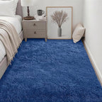 6x9 Area Rugs for Living Room Bedroom: Ultra Soft Fluffy Shag Rug Upgrade Non-Slip Non-Shedding Large Fuzzy Plush Carpet Indoor Floor Carpets for Kids Room Playroom Nursery Dorms Home Decor Blue