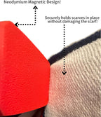 Magnetic Sports Scarf Wall Display (Red)