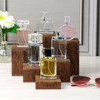 MOOCA Wooden 6 Pcs Square Risers for Display Jewelry and Accessories Display Stand Wooden Risers For Jewelry Figurine, Brown