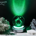 Movdyka Dolphin Gifts for Women Couples 3D Crystal Ball Dolphin Heart Statue Lamp Home Office Decor Snow Globes Dolphin Gifts for Girls on Birthday Wedding Christmas - 3.15"/8CM
