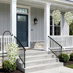 Artificial Hanging Petunias Flowers for Outdoor, 2pcs Fake Plants Long Vine Morning Glory Eucalyptus, UV Resistant Realistic Faux Greenery Indoor Outside Patio Porch Garden Spring Summer Decor, White