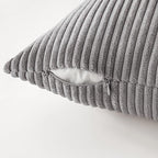 MIULEE Pack of 4 Neutral Grey Gradient Decorative Throw Pillow Covers 20x20 Inch Soft Boho Striped Corduroy Pillow Covers Modern Farmhouse Home Decor for Sofa Living Room Couch Bed