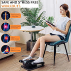 Under Desk Elliptical Exercise Machine, Electric Leg Exerciser with 12 Speeds, Forward & Reverse Modes,Quiet Compact Seated Pedal Stepper Machine with Remote Control for Seniors & Adults