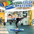 Balance Borad Sports Trainer-with Adjustable Stopper- Stability Board for Physical Therapy,Yoga,Surfing Training-Max Load 350lbs with Aiti- Slip Surface