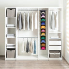Perfect Curve 11-Pocket Hanging Baseball Hat Organizer - Gray Hat Storage Rack for Closet, Holds Up to 100 Caps. Also store shoes or sneakers or towels. Multiple uses.