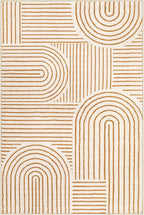 Lahome Abstract Washable Area Rug 6x9, Soft 6x9 Rug for Living Room Ultra-Thin Non Slip Bedroom Rug, Rainbow Orange Throw Carpet for Dining Room(6'x9',Orange)