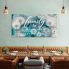 AIYISU Inspirational Family Wall Art Farmhouse Home Decor Dandelion Botanical Canvas Prints Rustic Family Saying Sign Kitchen Artwork for Living Room Dining Room Hallway Home Decoration 29.53x 57.87