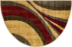 Unique Loom Barista Collection Area Rug - Ngada (2' 7" x 4' 1" Hearth, Beige/Red)