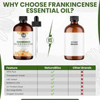 NaturoBliss 100% Pure Frankincense Essential Oil Therapeutic Grade Premium Quality (4 fl. oz) with Glass Dropper, Perfect for Aromatherapy