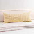 Aegero Corduroy Decorative Throw Pillow Covers 14x36 Inch Soft Striped Pillow Covers Modern Farmhouse Home Decor for Sofa Living Room Couch Bed（Beige）