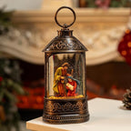 Snow Globe Lantern Nativity Scene, Glitter Lighted Christmas Nativity Snow Globe with Music,Musical Christmas Decorations USB and Battery Operated, Nativity Set Indoor Snow Globes
