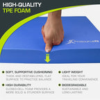 ProsourceFit Exercise Balance Pad, Non-Slip Cushioned Foam Mat & Knee Pad for Fitness and Stability Training, Yoga, Physical Therapy