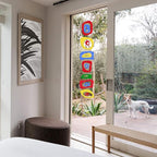 Atomic Mobiles Multi Color Retro-A-GoGo Hanging Art Mobile 9”x48” - Groovy Mid Century Modern Style Home Decoration - Impressive Gift Idea - Home, Office, and Your Work from Home Office Decor!