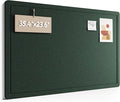 Fluxynara Bulletin Board,35.4" x 23.6" Cork Board Alternative with 12 Safe Removable Adhesive Tabs, Foldable Felt Pin Board for Home Office, Classroom, Bedroom,Entryway for Walls—Pine Green