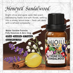 HIQILI Honeyed Sandalwood Diffuser Oil for Car Air fresheners, Ultrasonic or Reed Diffuser, Relaxing & Cozy, Hotel Scent - 0.34 Fl Oz