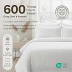 California Design Den Luxury Twin Sheet Set - 100% Cotton, 600 Thread Count Deep Pocket Twin Sheets, Hotel-Quality Bedding with Soft Sateen Weave - Mist Grey