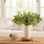 Ceramic Flower Vase, 12.5" Large Rustic Farmhouse Vases Home Decor Tall Pottery Decorative Pampas Vase for Table Living Room Entryway Mantel Bookshelf Bedroom Bathroom Kitchen-White