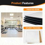 Delma Home Gym Mirror Tiles, 14'' x 12'' Glass Frameless Mirror (16 PCS), Large Wall Mirror for Home Gym,Bedroom,Door,Bathroom