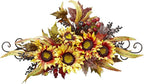 Nearly Natural 4932 Sunflower Swag with Metal Frame, Yellow 28.25" x 10" x 4.75"
