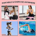 Long and Short Fabric Resistance Bands with Door Anchor, Non-Slip Stretch Booty Bands for Working Out Women & Men, Loop Exercise Elastic Bands for Home Physical Therapy Yoga Pilates