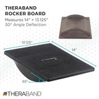 THERABAND Rocker Board Stability and Balance Trainer, Lateral Wobble Board, Core Strength Balance Board for Adults, Physical Therapy, Agility Training, Compact Non-Slip Design