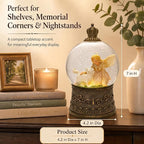 Cat Memorial Gifts for Loss of Cat Sympathy Gift, Snow Globe with Auto Swirling Glitter & 6H Timer, Battery or USB Powered, Cat Remembrance Gifts for Home Decor