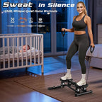 Ski Balancing Machine with Resistance Bands, Slide Steppers Full Body Cardio Workout Equipment, Twister Balance Board Equipped with LCD Monitor, 330LBS Capacity