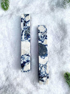 A&S Mezuzot Quartz Mezuzah Case with Engraved Shin Design Easy Peel and Stick Judaica Door Mezuza (Multi-Color Blue, 8 Inches)