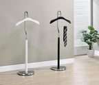 Proman Proudcts Amber Freestanding Valet Stand Coat Rack Organizer for Men and Women with Hanger, Trouser Bar, White