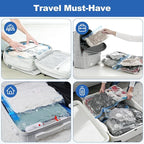 VMstr Vacuum Seal Bags for Clothing Travel, Vacuum Storage Bags with USB Electric Pump, Compression Space Saver for Luggage Suitcase 18 Combo Bags + USB Pump
