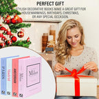 PROBENEX Pastel Medium | 4 PCS Faux Decorative Books for Home Decor | Not Real Books (Cardboard Boxes) | Coffee Table, Shelf Styling & Modern Aesthetic Accent Pieces for Living Room, Office