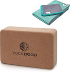 Cork Yoga Blocks + Yoga Towels Bundle - 2 Natural Cork Yoga Blocks & 2 Super-Absorbent Non-Slip Towels - Eco-Friendly, Durable & Supportive Set for Hot Yoga, Pilates, Meditation & Home Workouts
