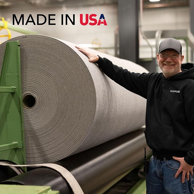 RUGPADUSA - Eco-Plush - 10'x14' - 1/4" Thick - 100% Felt - Premium Cushioned Rug Pad - Available in 3 Thicknesses, Many Custom Sizes