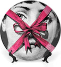 Lina Cavalieri Plate, Wall Decorative Plate, Mysterious Face Plate Wall Hanging Decoration,Including Bracket And Special Spring HooK, (Style-11, 8inch)