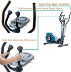 V-450T Standard Stride 17” Programmable Elliptical Exercise Cross Trainer with Adjustable Arms and Pedals and HRC Control for Cardio Fitness Strength Conditioning Workout at Home or Gym
