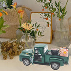 Vintage Mini Metal Pickup Truck with The Coffee Decor and The 4 Books,for Home Farmhouse Kitchen Decor & Coffee Decorations (Coffee-Green)