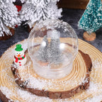 10PCS Plastic Snow Globe Water Globe 2.36 Inch DIY Clear Snow Globe with Screw Off Globe Kit for Christmas DIY Crafts Home Decoration