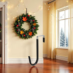 1 Pc Black Hanger 5" - Strong Bearing Hanger for Christmas Halloween Wreath Decorations, Steel Material, 20lb Load Bearing