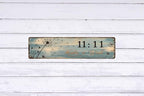 Vintage 11:11 Make A Wish Decorative Sign 4x16 in Plaque with Dandelion Motif for Home Porch Garage for Indoor/Outdoor Décor and Gifts