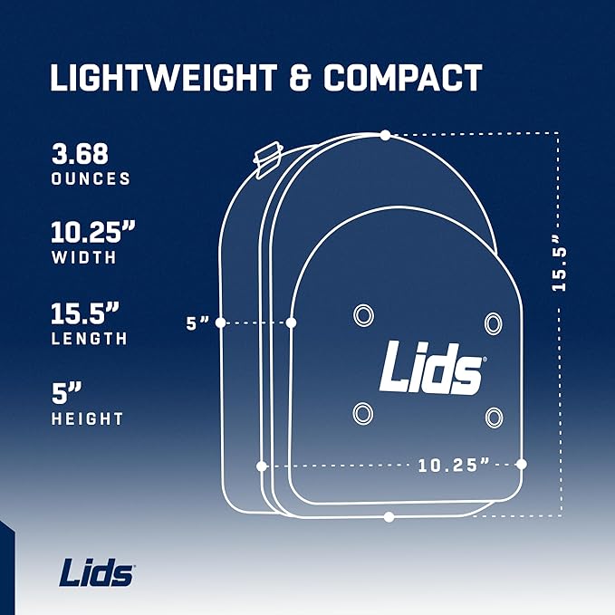 Lids Hat Travel Case – Baseball Cap Carrier for 6 Hats, Durable Black Exterior & Interior, Storage with Handle & Adjustable Shoulder Strap, Hard Hat Organizer for Travel & Closet