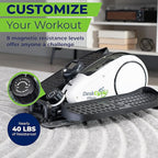 DeskCycle Under Desk Elliptical Machine up to 40 lbs Magnetic Resistance Foot Pedaler, Ultra-Smooth & Silent Seated Leg Exerciser, Heavy Duty Non-Sliding Steel Frame