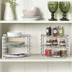 Deco Brothers 3-Tier Counter and Cabinet Corner Shelf Organizer, 2 Pack, Chrome