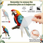 Color Bird Acrylic Hanging Ornament - 8Pcs Spring Colorful Cardinal Christmas Tree Ornaments, Flying Bird Ornament Ceiling Xmas Decoration Tote Car Interior Charms Gift for Men Women