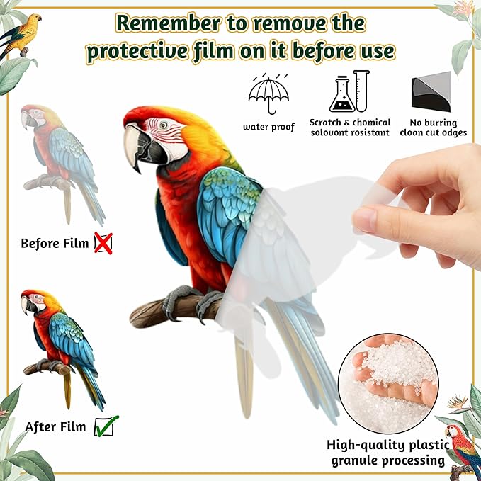 Color Bird Acrylic Hanging Ornament - 8Pcs Spring Colorful Cardinal Christmas Tree Ornaments, Flying Bird Ornament Ceiling Xmas Decoration Tote Car Interior Charms Gift for Men Women